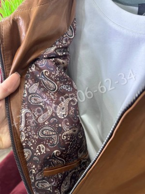 Кожаная куртка Stefano Ricci со вставками  кожи страуса 30246