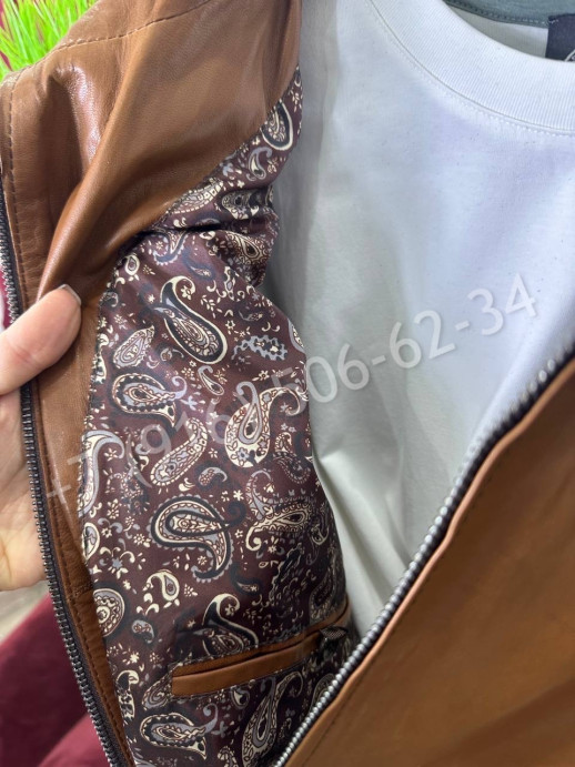 Кожаная куртка Stefano Ricci со вставками  кожи страуса 30246