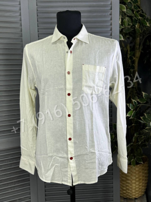 Рубашка из льна KITON 27346