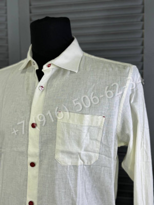 Рубашка из льна KITON 27346
