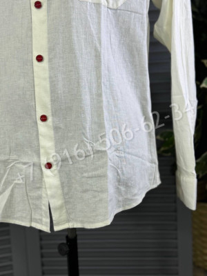 Рубашка из льна KITON 27346