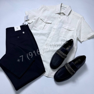 Рубашка из льна Brunello Cucinelli 27547