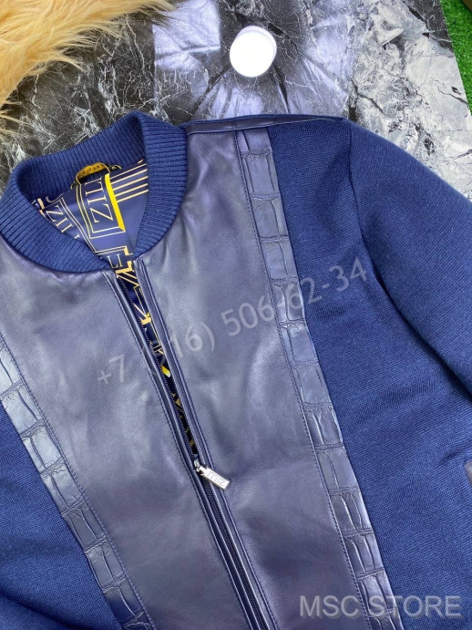 Куртка ZILLI со вставками кожи крокодила 9838