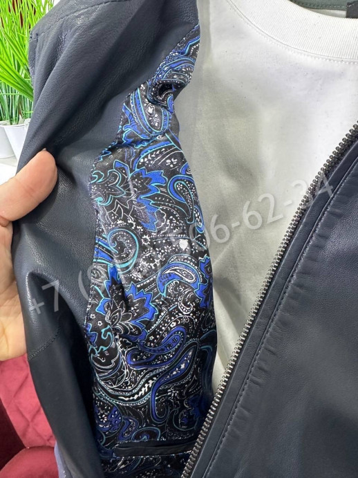 Кожаная куртка Stefano Ricci со вставками  кожи страуса 30247