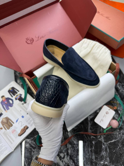 Лоферы Loro Piana со вставкам 5509 2