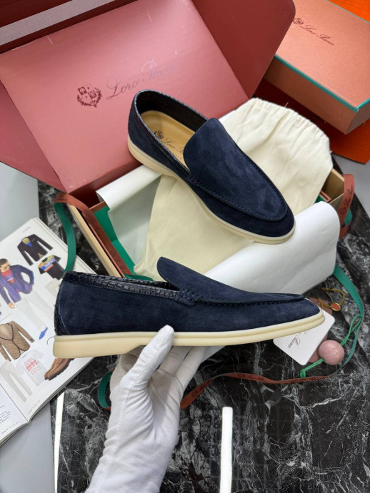 Лоферы Loro Piana со вставкам 5509 2