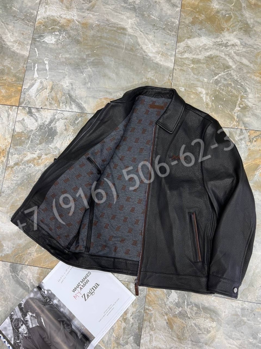 Кожаная куртка Zegna 23496