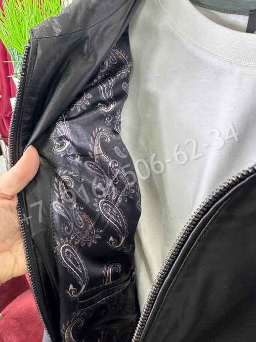 Кожаная куртка Stefano Ricci со вставками  кожи страуса 30248