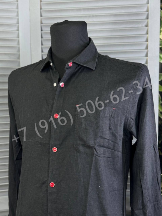 Рубашка из льна KITON 27348