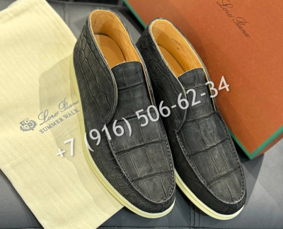 Лоферы Loro Piana из кожи крокодила 34618 1