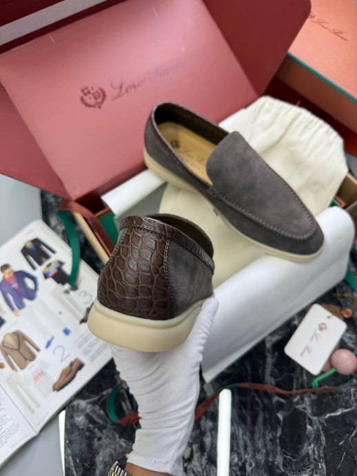 Лоферы Loro Piana со вставкам 5509 4