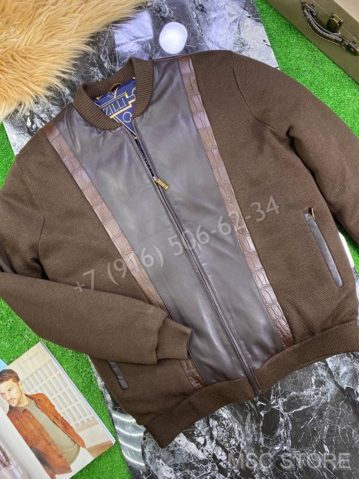 Куртка ZILLI со вставками кожи крокодила 9841