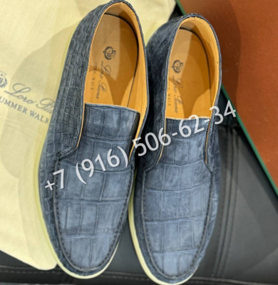 Лоферы Loro Piana из кожи крокодила 34618 2