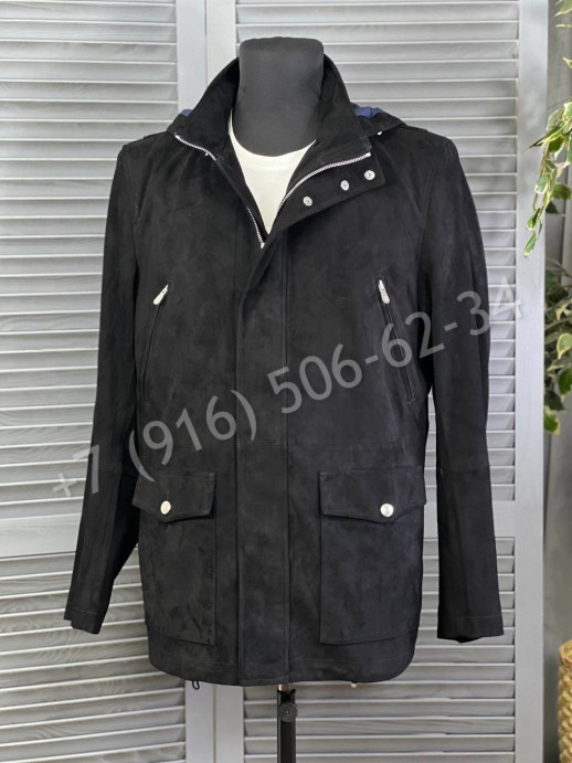 Замшевая куртка-пальто Brunello Cucinelli 19576