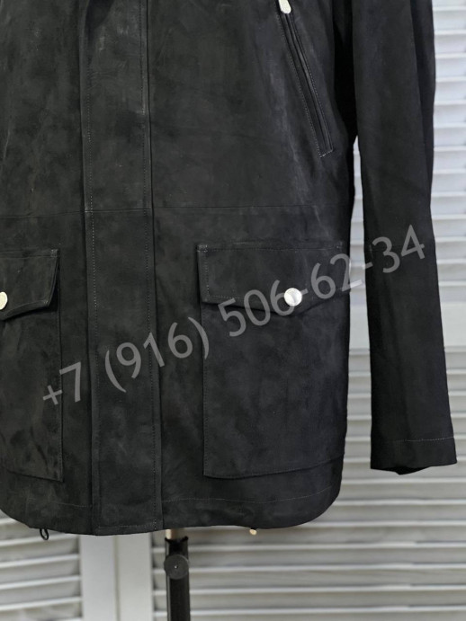 Замшевая куртка-пальто Brunello Cucinelli 19576