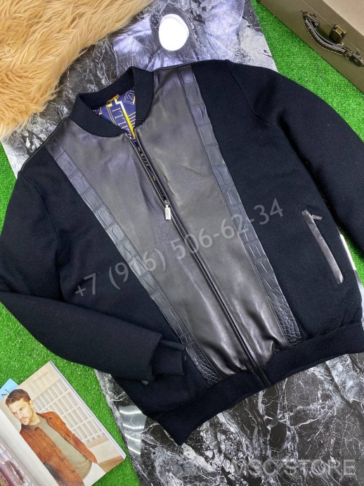 Куртка ZILLI со вставками кожи крокодила 9842