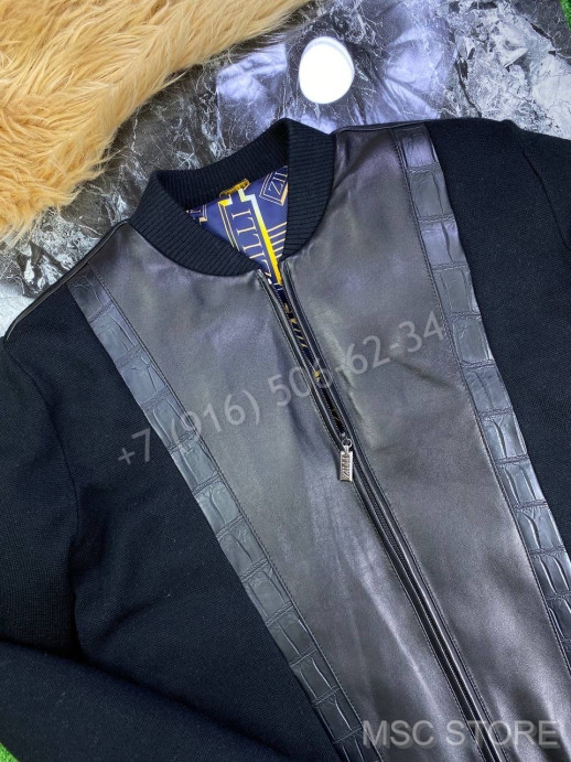 Куртка ZILLI со вставками кожи крокодила 9842