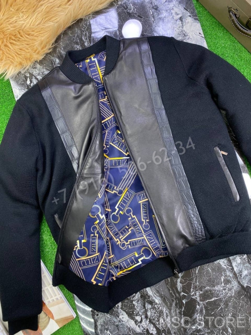 Куртка ZILLI со вставками кожи крокодила 9842