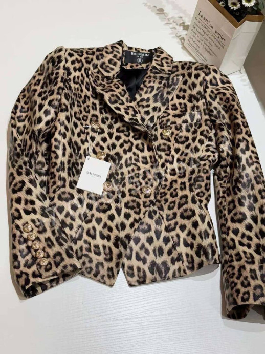 Пиджак кожаный Balmain 32760