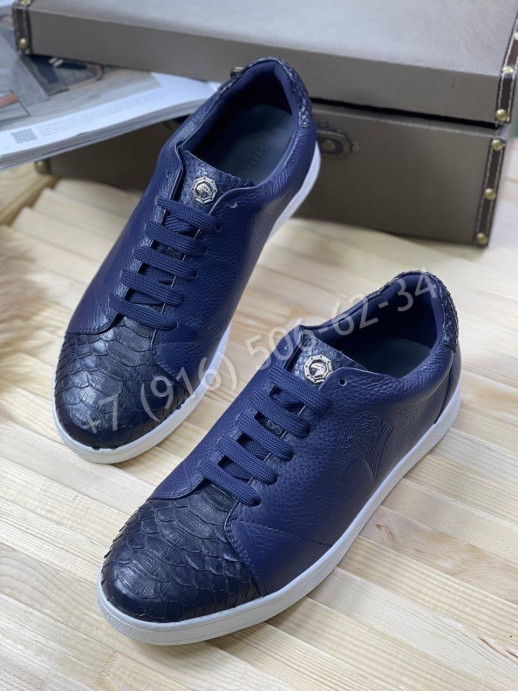 Кеды со вставками кожи питона Stefano Ricci 15141