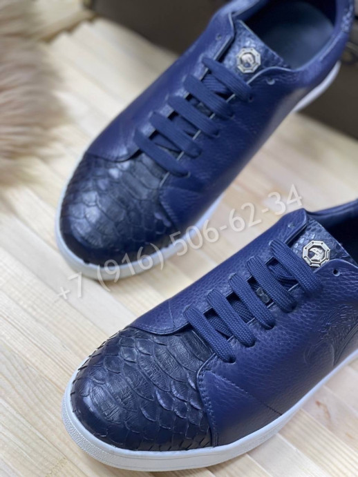 Кеды со вставками кожи питона Stefano Ricci 15141