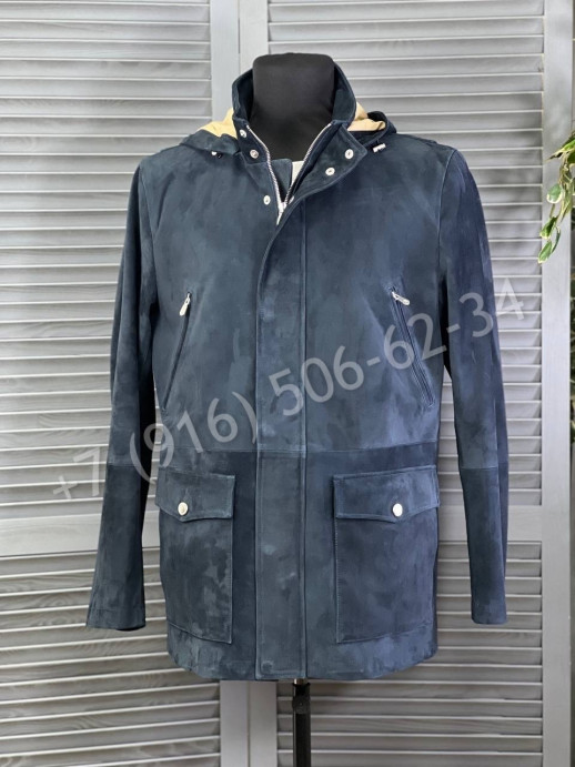 Замшевая куртка-пальто Brunello Cucinelli 19577