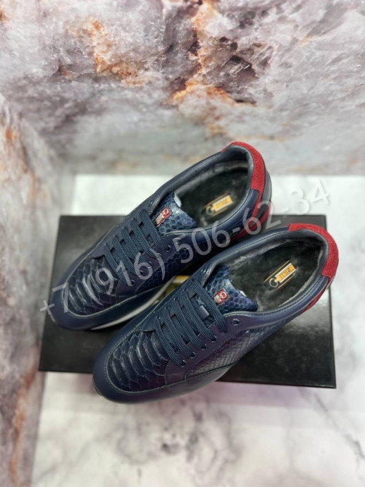 Кроссовки ZILLI из кожи питона 22175