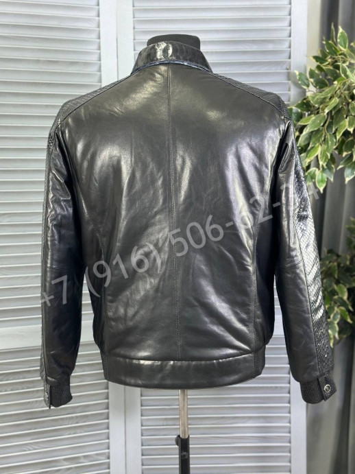 Кожаная куртка Stefano Ricci из кожи страуса и питона 16464