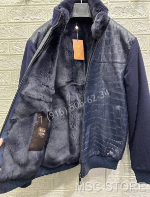 Куртка Loro Piana на меху с кожей крокодила 9228