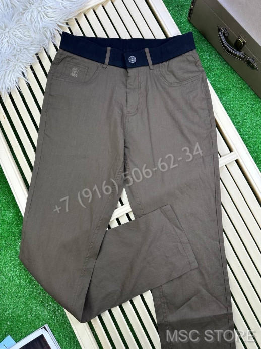 Льняные брюки Brunello Cucinelli 9947