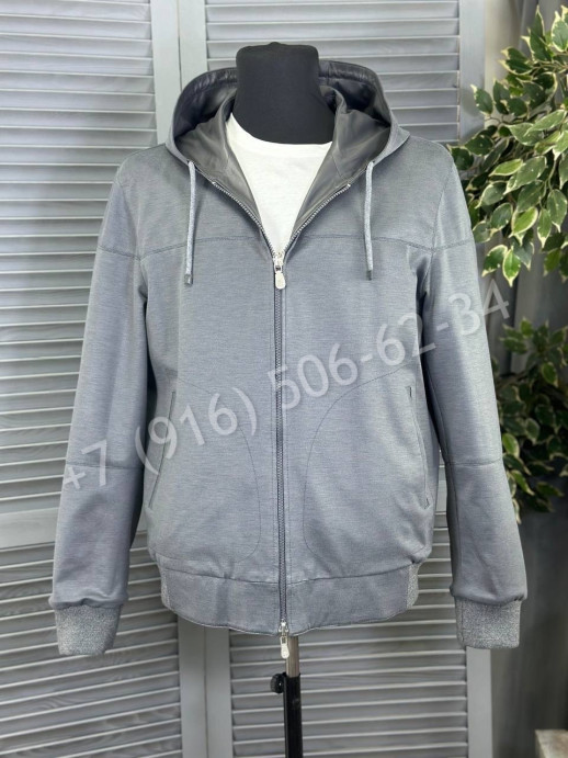 Двухсторонняя кожаная куртка Brunello Cucinelli 16565