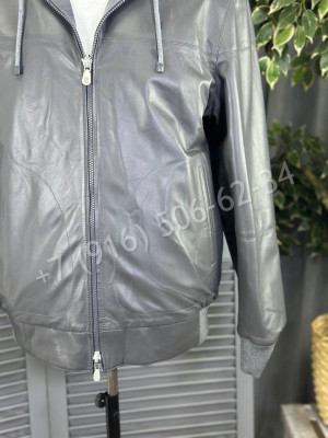 Двухсторонняя кожаная куртка Brunello Cucinelli 16565