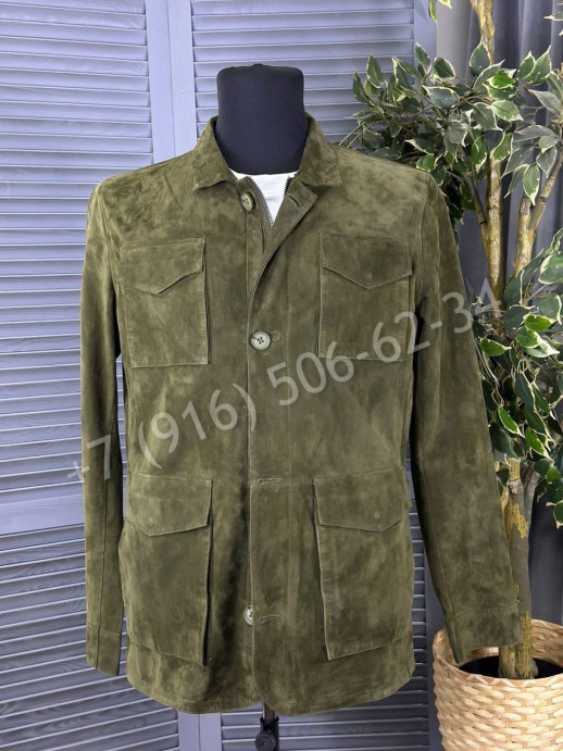 Тонкая куртка из замши Brunello Cucinelli 20977