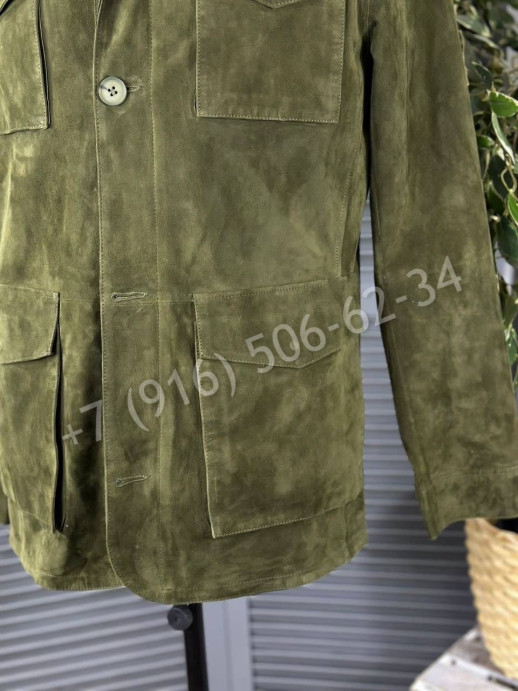 Тонкая куртка из замши Brunello Cucinelli 20977