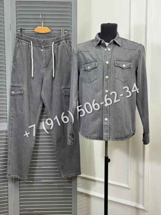 Прогулочный костюм из денима Brunello Cucinelli 34108 3