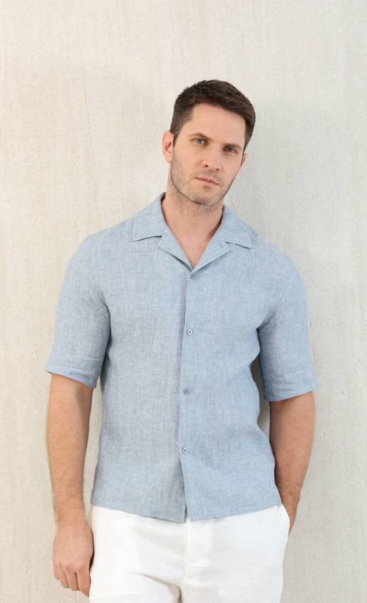 Рубашка Brunello Cucinelli из льна 12184