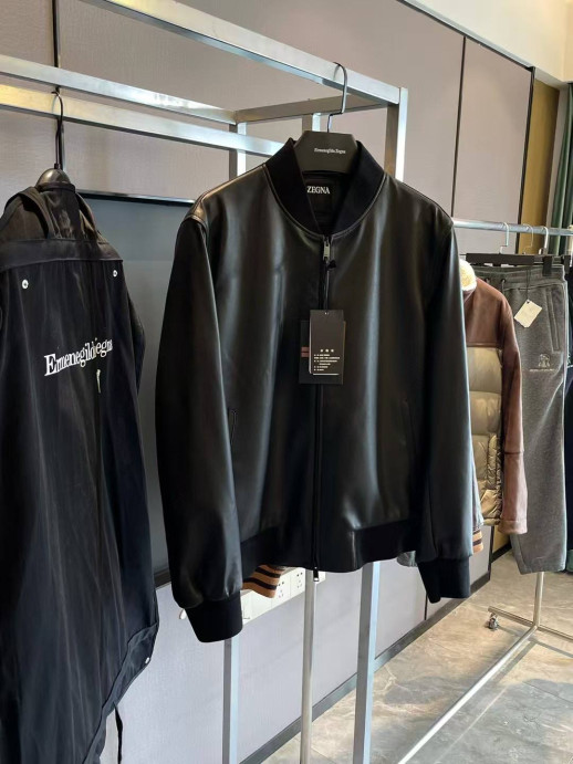 Кожаная куртка Zegna 23503