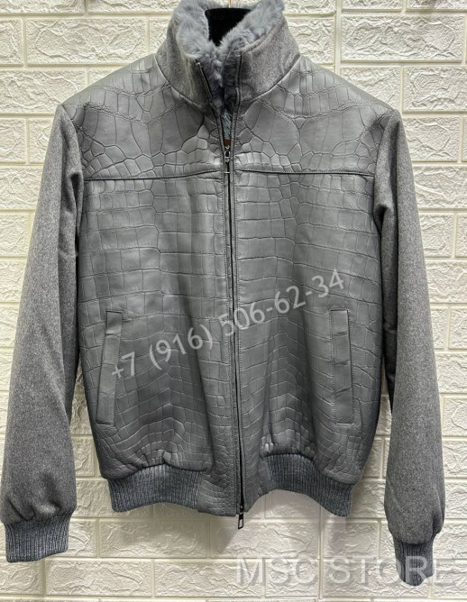 Куртка Loro Piana на меху с кожей крокодила 9231