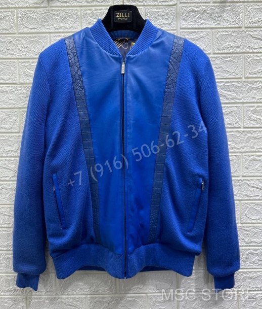 Куртка ZILLI со вставками кожи крокодила 9641