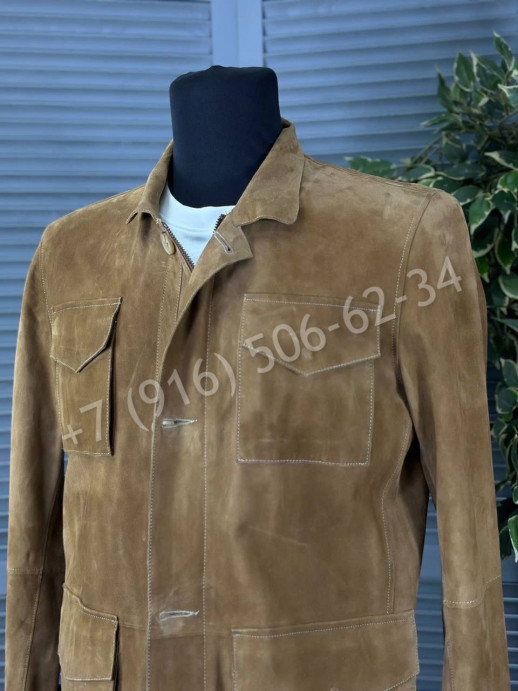 Тонкая куртка из замши Brunello Cucinelli 20978