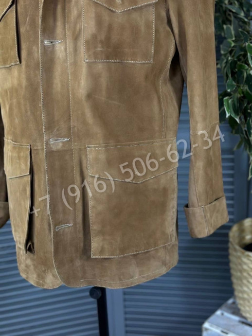 Тонкая куртка из замши Brunello Cucinelli 20978