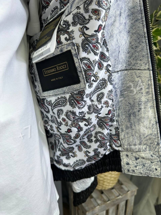 Кожаная куртка Stefano Ricci из кожи страуса 16468