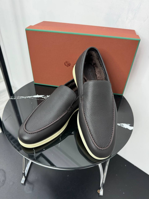 Лоферы Loro Piana на меху 17477 2