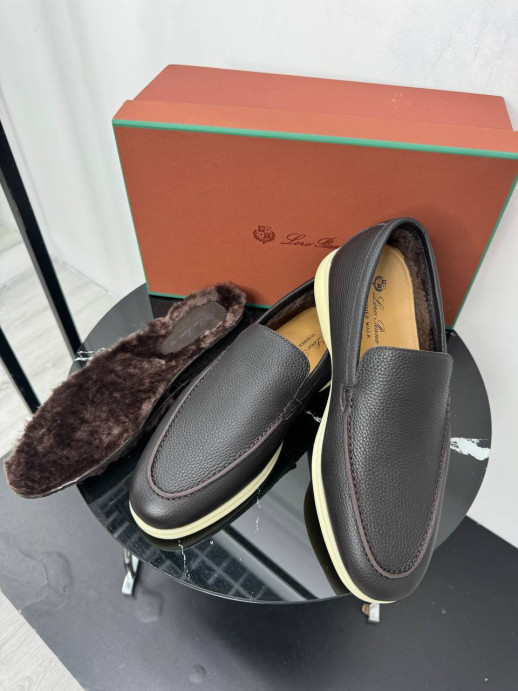 Лоферы Loro Piana на меху 17477 2