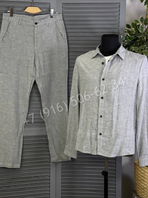 Льняной костюм KITON 15048