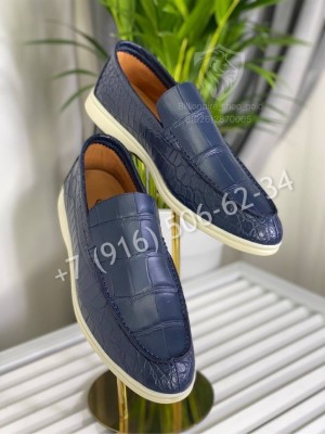 Лоферы Loro Piana из кожи крокодила 5793