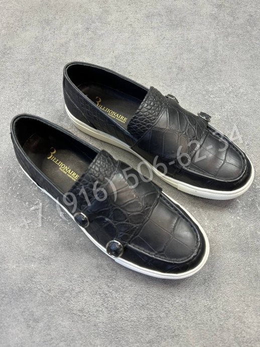 Лоферы Billionaire из кожи крокодила 28761
