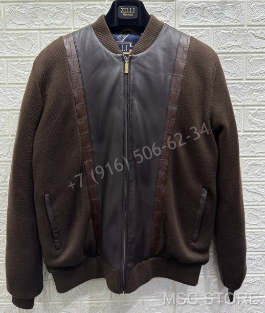 Куртка ZILLI со вставками кожи крокодила 9643