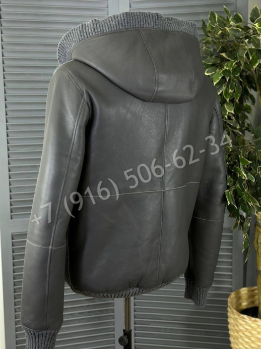 Комбинированная дубленка / кардиган с мехом внутри Brunello Cucinelli 20980