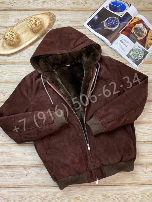 Замшевая куртка Brunello Cucinelli на меху 24353